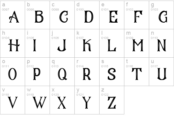 CS Mulan Inner lowercase a-z preview