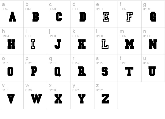 CSD Regular lowercase a-z preview