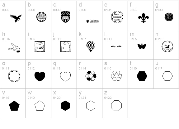 CU_SYMBL lowercase a-z preview