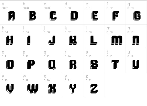 Cuba lowercase a-z preview
