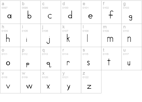 Cueue Cheesy lowercase a-z preview
