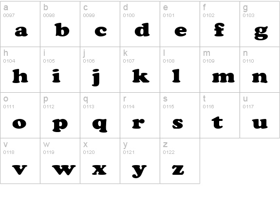 Cupid-Extended Normal lowercase a-z preview