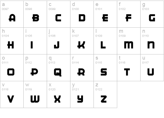 CuppaJoe lowercase a-z preview