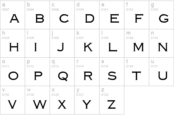 Cupro Display Caps SSi lowercase a-z preview