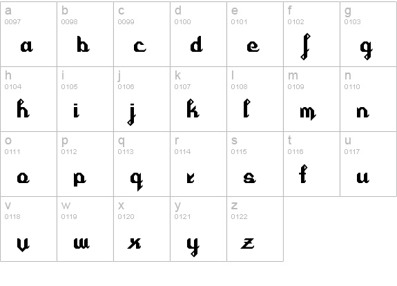 Cursivertex Regular lowercase a-z preview