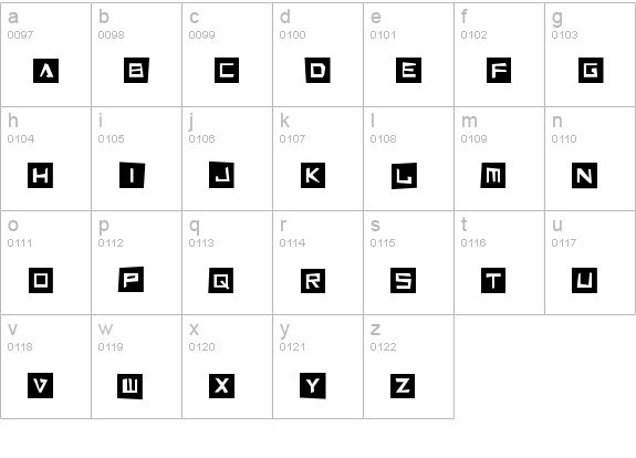 Cut It Out
 lowercase a-z preview