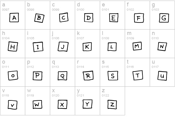 Cute Notes lowercase a-z preview