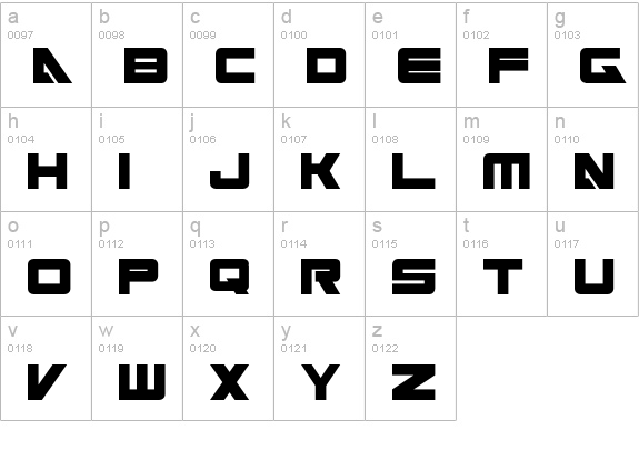 Cyberspace lowercase a-z preview