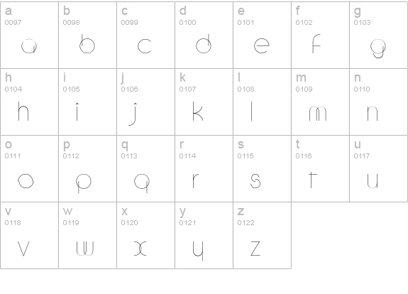 Cycle-Regular lowercase a-z preview