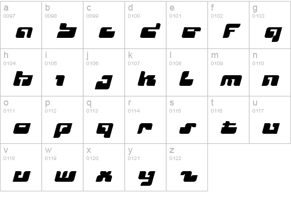 Cyclops lowercase a-z preview