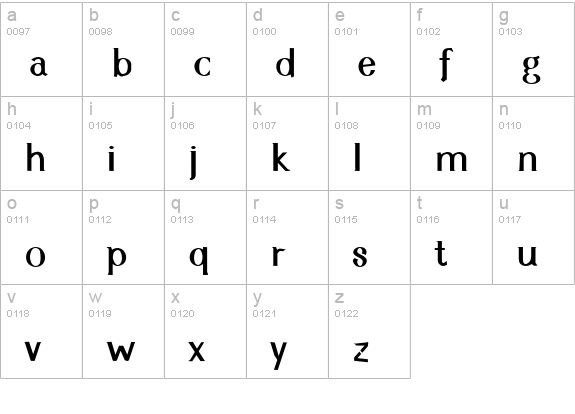 Cyn Regular Bold lowercase a-z preview