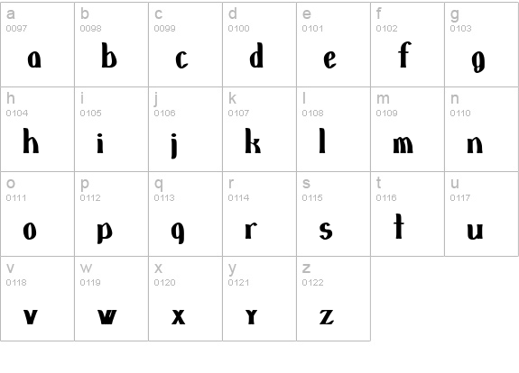 d'SpenserBlack lowercase a-z preview