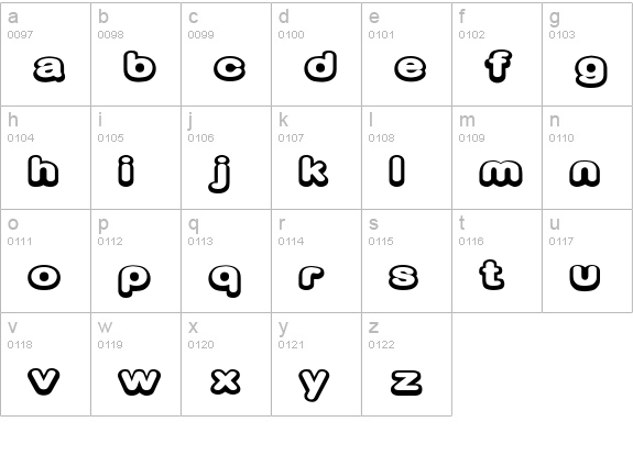 D3 Biscuitism lowercase a-z preview