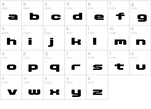 D3 Egoistism lowercase a-z preview