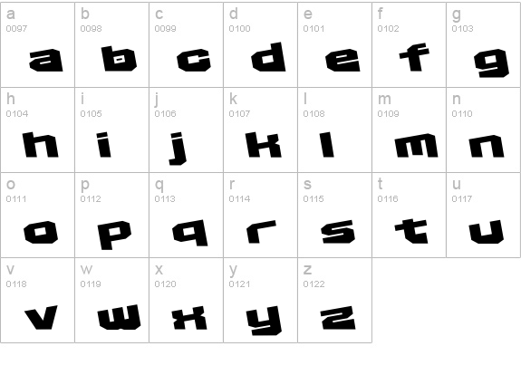 D3 Egoistism extra lowercase a-z preview