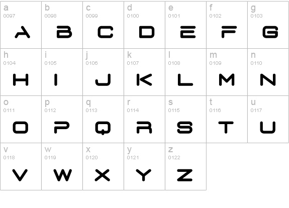 D3 Euronism Bold lowercase a-z preview