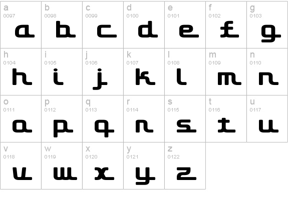 D3 Roadsterism lowercase a-z preview