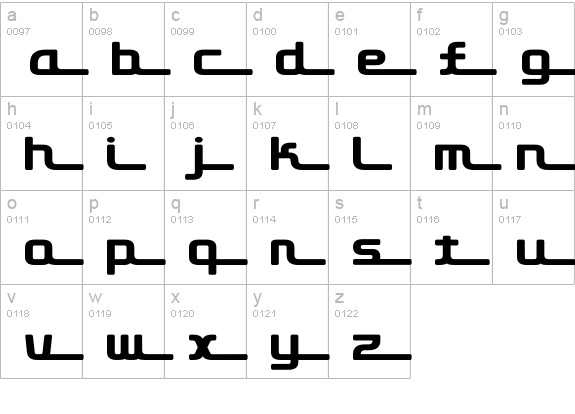 D3 Roadsterism Long lowercase a-z preview