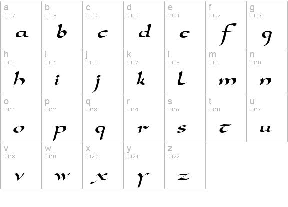 D790-Script-Regular lowercase a-z preview