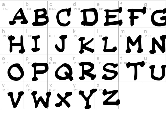 Da Serif Kid
 lowercase a-z preview