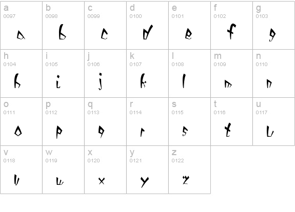 DackOne lowercase a-z preview