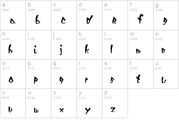 DackTwo lowercase a-z preview