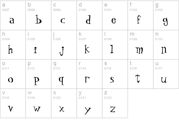 DaddyO Hip lowercase a-z preview