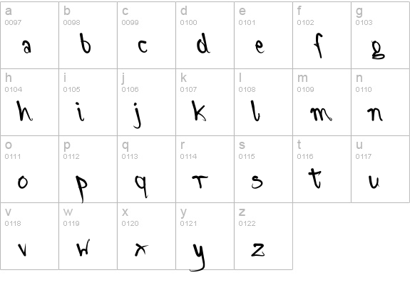DAFXTER lowercase a-z preview