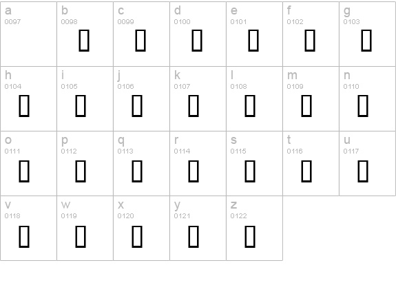 Daggmask Normal lowercase a-z preview