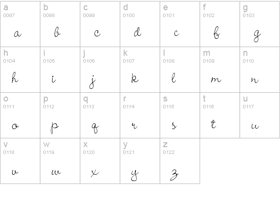Dagobert lowercase a-z preview