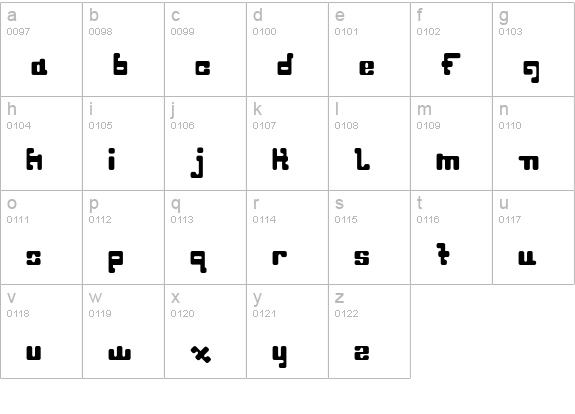 Dahgir-Round lowercase a-z preview