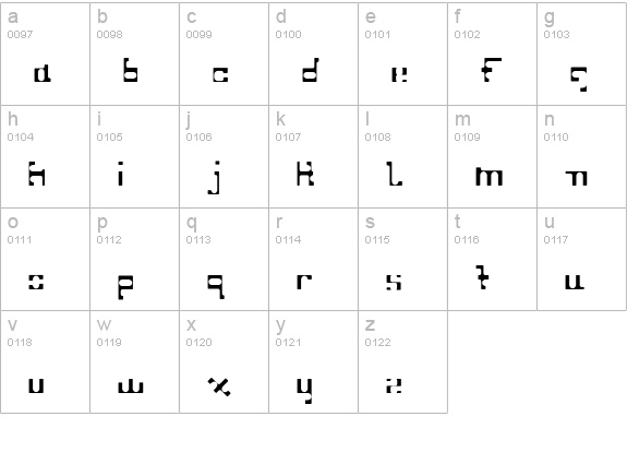 Dahgir-Square lowercase a-z preview