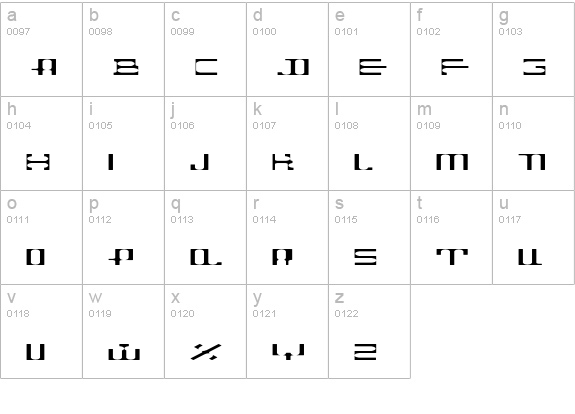 Dahgir-SquareSmCaps lowercase a-z preview