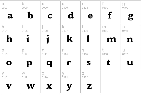 Daily News Bold lowercase a-z preview