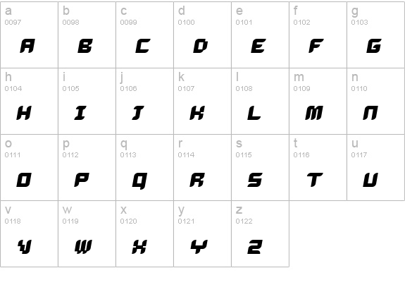 Dalila Bold Oblique lowercase a-z preview