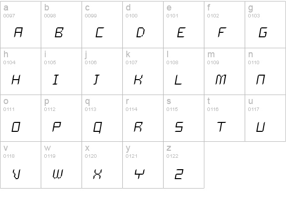 Dalila Light Oblique lowercase a-z preview