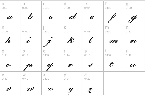 DallianceScriptDisplay lowercase a-z preview