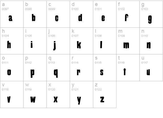 Damaged Goods lowercase a-z preview