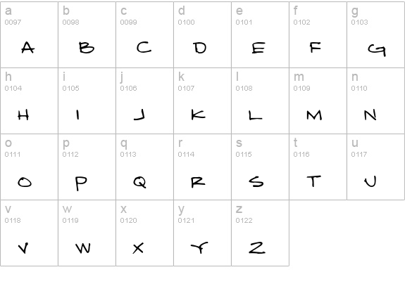 DamnedArchitect lowercase a-z preview