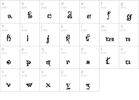Damosel lowercase a-z preview