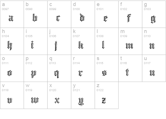 Dampfplatz DemiBold lowercase a-z preview