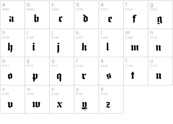 Dampfplatz Solid Black lowercase a-z preview