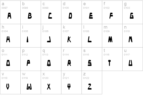 Danceclub lowercase a-z preview