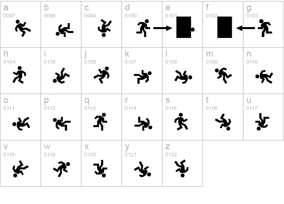 DanceFloor eXit lowercase a-z preview