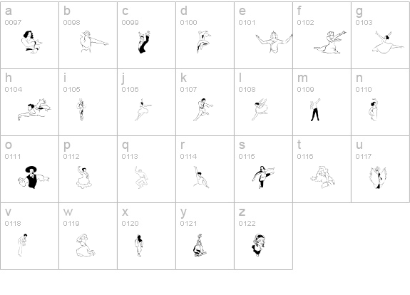 Dancer In The Dark II lowercase a-z preview