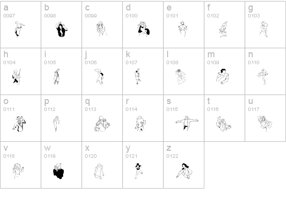 Dancer In The Dark III lowercase a-z preview