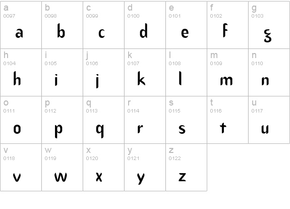 DanceSSK lowercase a-z preview