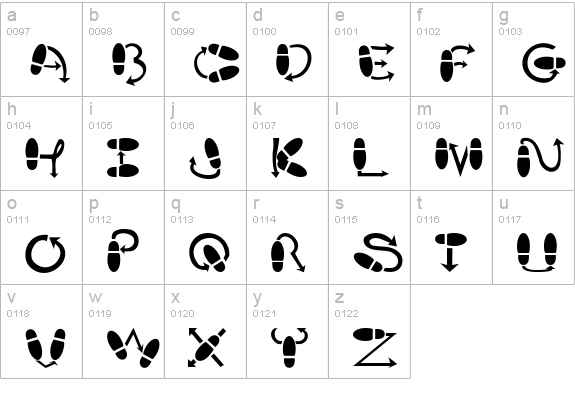 DanceStep lowercase a-z preview