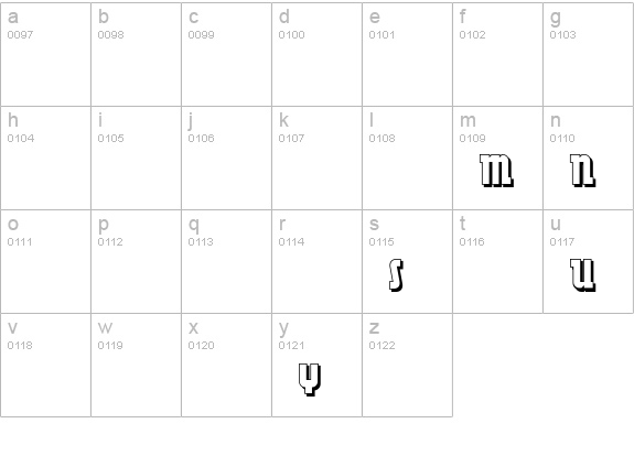 DancingDonuts lowercase a-z preview
