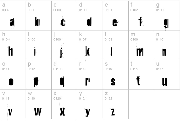 Dang lowercase a-z preview